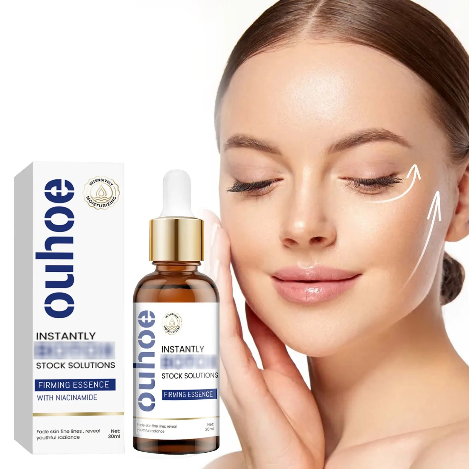 Ouhoe Instant Firming Serum with Niacinamide + Hyaluronic Acid, Reduces Forearm Lines and Crows Feet, Skin Care