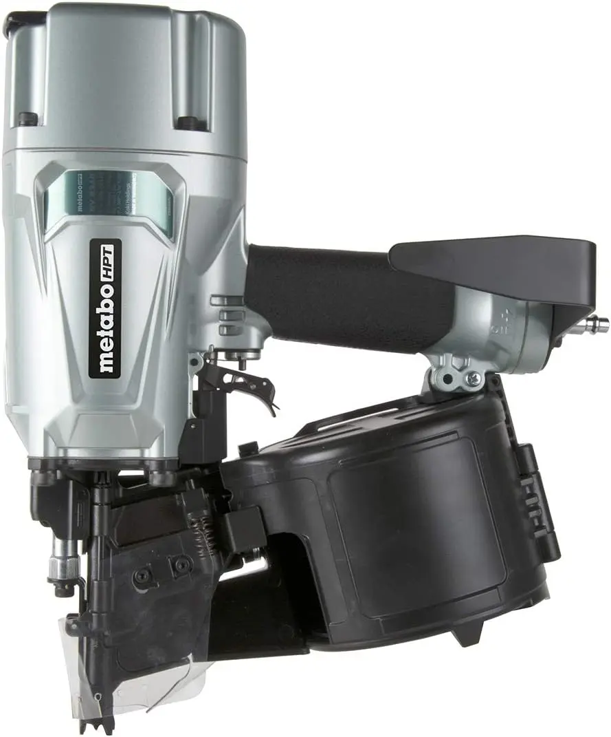 Metabo HPT Coil Framing Nailer | Pro Preferred Brand of Pneumatic Nailers | 15 Degree Magazine | Accepts 2-Inch up to 3-1/4-Inch Nails | Ideal for Wall Sheathing, Roof Decking, & Subflooring | NV83A5