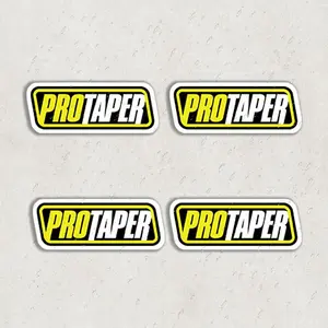 4PCS/SET "Yellow-Black-White PROTAPER Performance Logo" Minimalist Off-Road Sticker For Car Door, Laptop, Cars, Car Stickers
