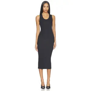 Fear of God ESSENTIALS Fitted Long Tank Dress in Vintage Black