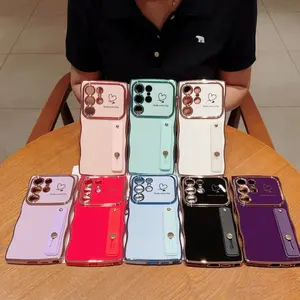 New Wave Heart Design  Phone Cover Girly Universal Camera Protector Shockproof Cases for S25/S24/S23/S22 HN8