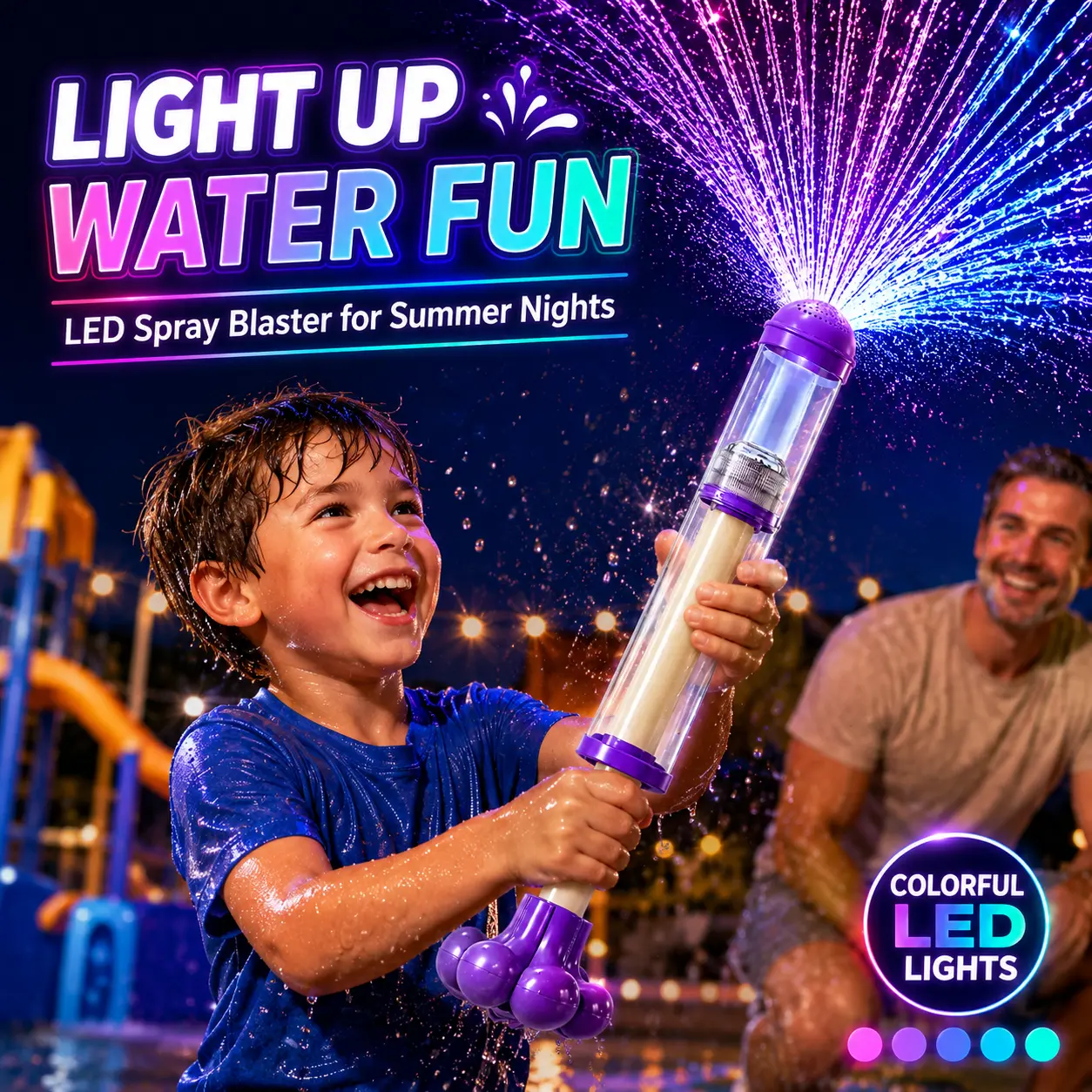 Glowing Rainbow LED Water Blaster