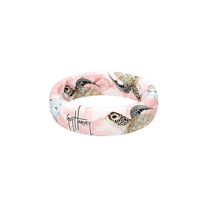 Guy Harvey Pink Sea Turtle Thin Ring