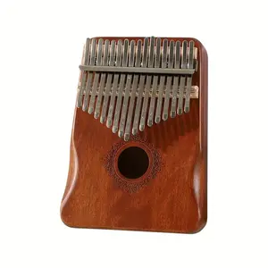 17 Keys Kalimba Thumb Piano, Retro Style Portable Wooden Kalimba with Bag, Study Instruction and Tune Hammer, Musical Instrument for Adults Beginners Lovers Players Professional
