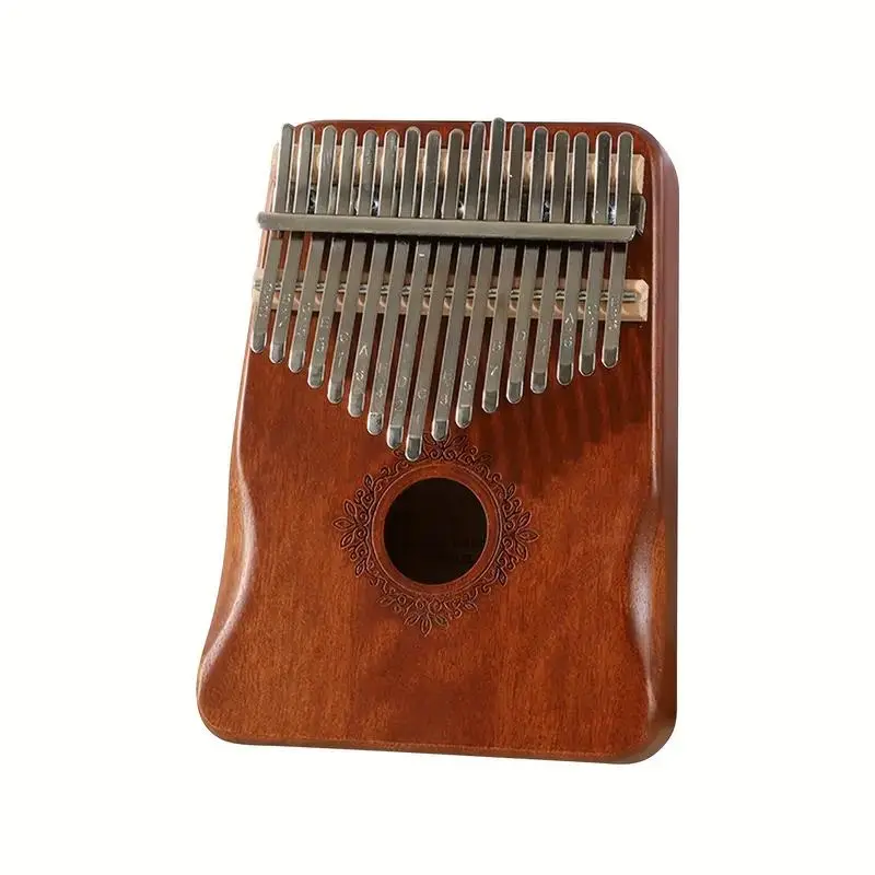 17 Keys Kalimba Thumb Piano Percussion, Retro Style Portable Wooden Kalimba with Bag, Study Instruction and Tune Hammer, Musical Instrument for Adults Beginners Lovers Players Professional