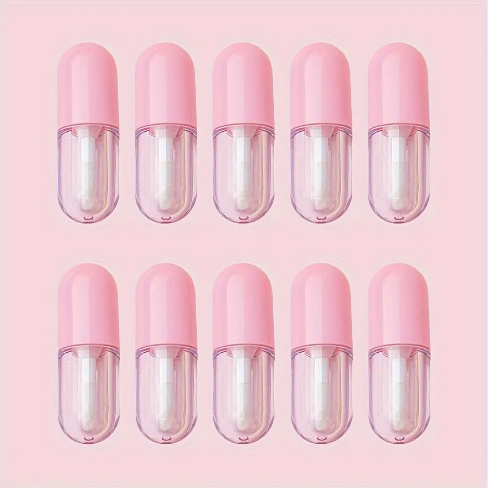 10pcs 0.07oz Refillable Design Mini Lip Gloss Tube And Balm Bottle Non Toxic Plastic DIY Lip Oil Travel Clear Lipstick Container Makeup Accessories For Women Storage Bottles Transparent Bottles Clear Plastic Containers