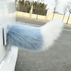 Electric Car Tail Wagging Fox Tail Plush Car Decoration Voice Control Remote Control Moving Tail Funny Car Accessories Cute Animal Tail Auto Exterior Decor Gift for Car Lovers Women Men Funny Gifts