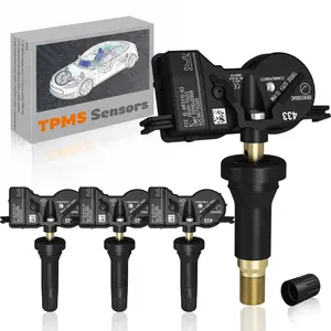 TPMS Jeep 433MHz Pre-Programmed Tire Pressure Monitoring Sensor Compatible with Jeep Grand Cherokee 2018 2019 2020/OE#68193586AC,68252495AA(Set of 4) Tire Pressure Sensor