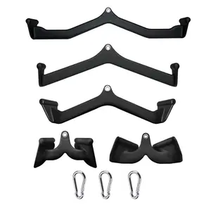 LAT Pulldown Attachments, LAT Bar Cable Machine Attachment,T-bar V-bar, LAT Pull Down Bars, Back Tricep Bar Strength Training Handle for Home Gym Fitness lat pulldown