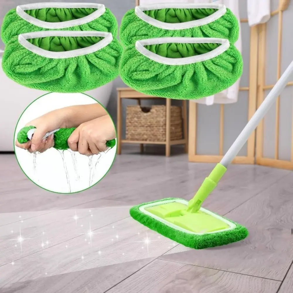 4/6pcs Pack Reusable Microfiber Mop Pads, Mop Dry Sweeping Cloths and Wet Mopping Cloths, for Household Cleaning Washable Wet Pads, for Mopping Floors[Mop not Included]