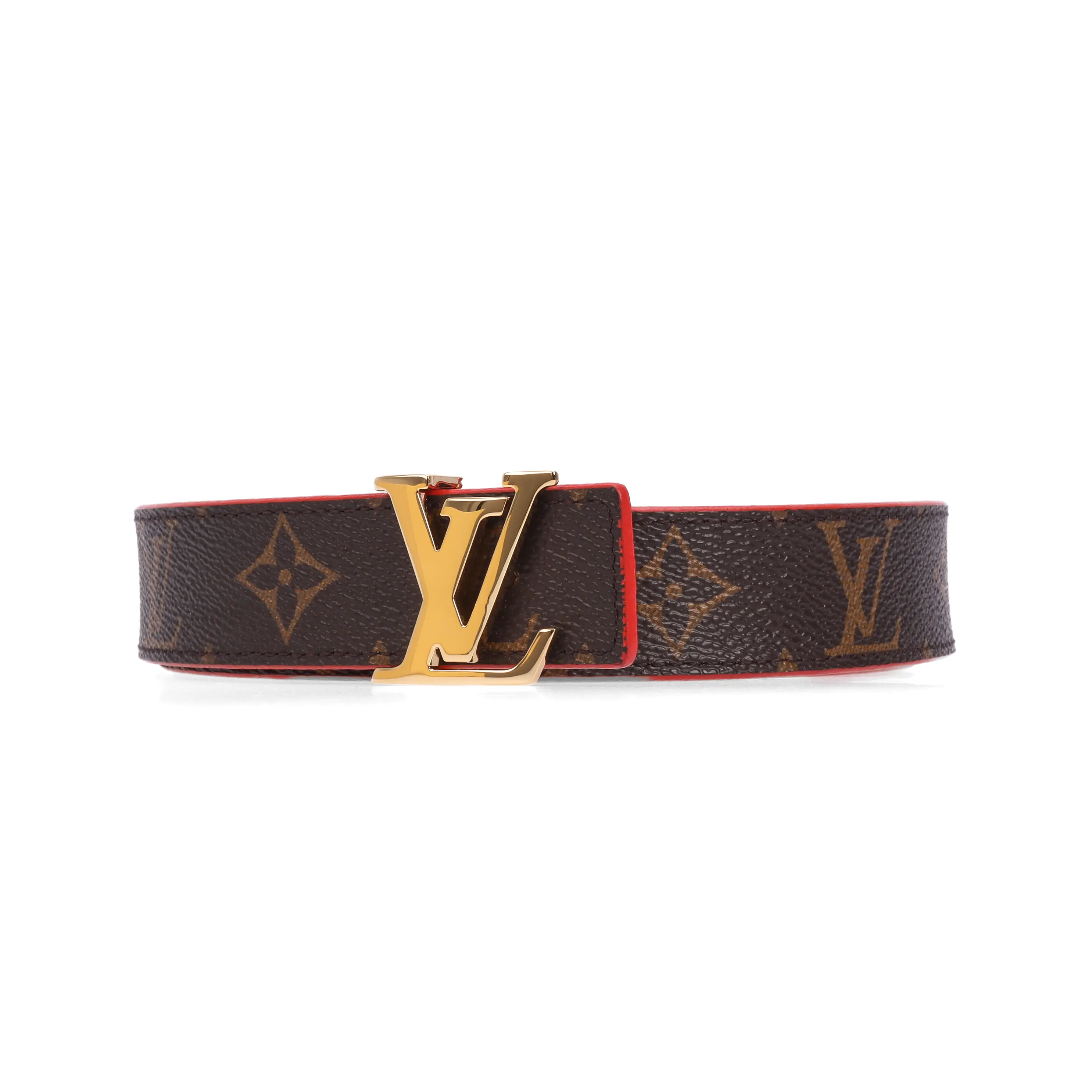 Pre-owned Louis Vuitton size85 Monogram Brown Coated Canvas Belt 86743300