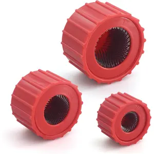 3 Pcs Copper Pipe Cleaner, 1/2" & 3/4" & 1" Copper Pipe Brush Plumbers Cleaning Brush, Handy Copper Tube Brush Deburring Brush Cleans Copper Pipe Cleaning Tool for Brazing, Plumbing