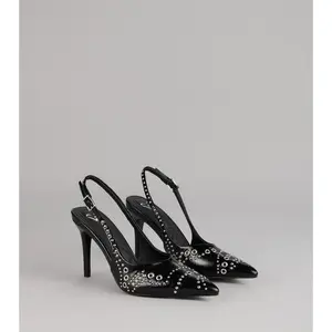 Sharp Plans Only Grommet Slingback Heels Sharp Plans Only Grommet Slingback Heels