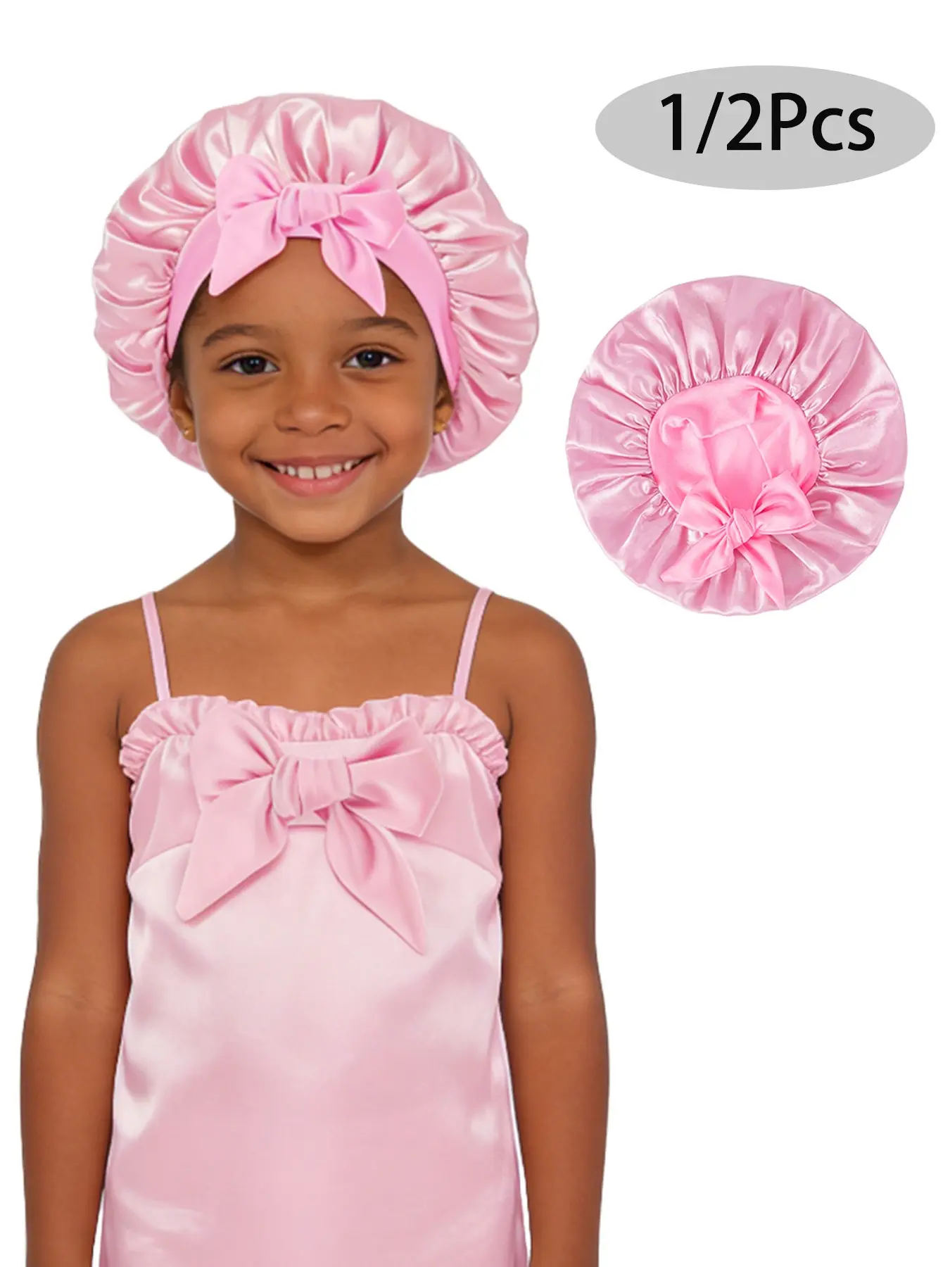 Smooth Satin Bonnet with Ties, Fashionable and Comfortable Sleep Cap, Breathable and Non-Slip, Daily Hair Care Hat