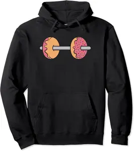 Weightlifting - Donut Dumbell Pullover Hoodie - Ronniemu Shop 58B07YXNGTPG