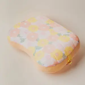 Peach Daisy Craze Ballast Beach Pillow