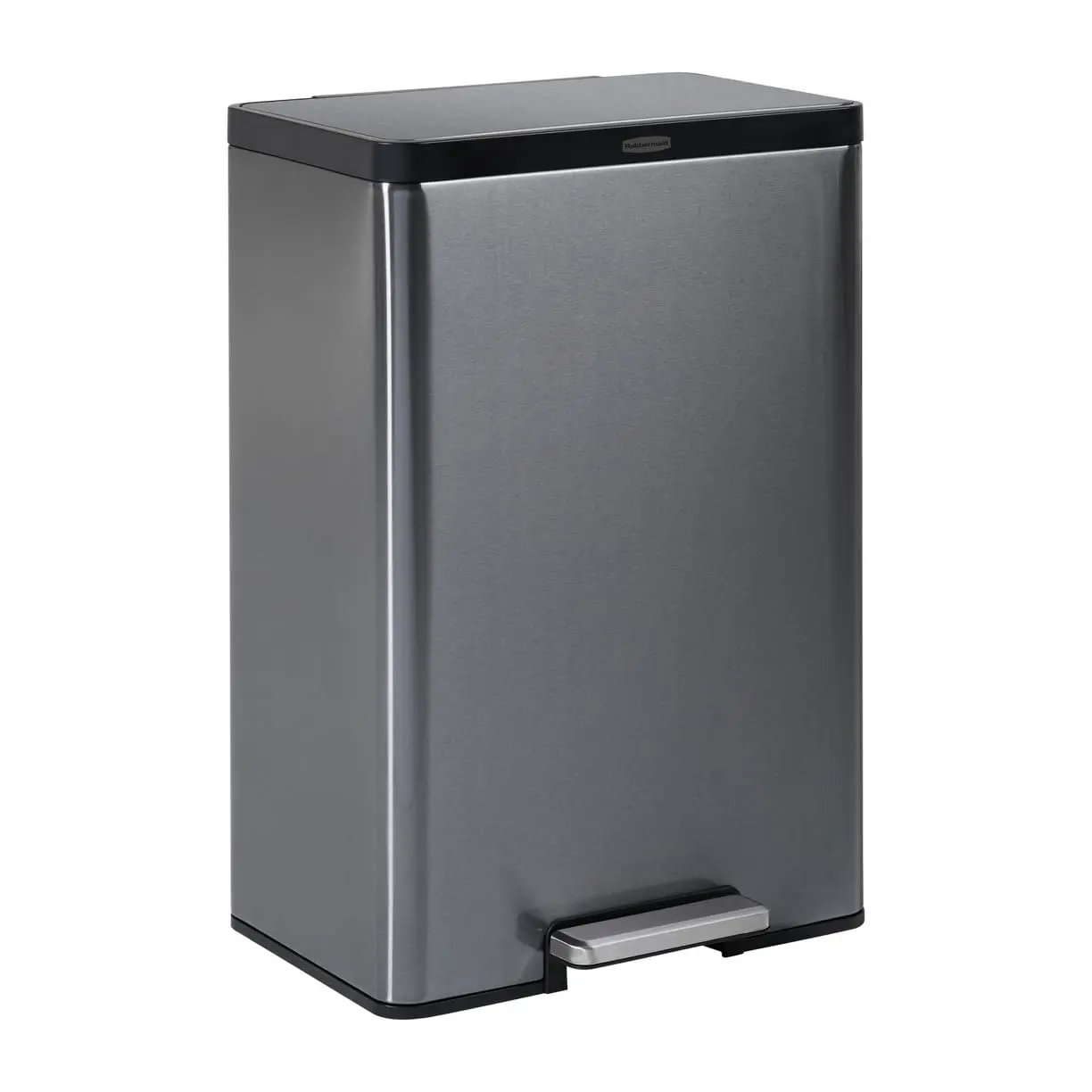 Elite stainless steel stepon trash can 12 gallon charcoal wastebasket for homekitchenbathroomoffice