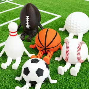 3D Printed Mini Soccer Player Figurine World Cup Decor Home Ornament Sports Collection