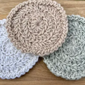 Set of 3 Crochet Coasters