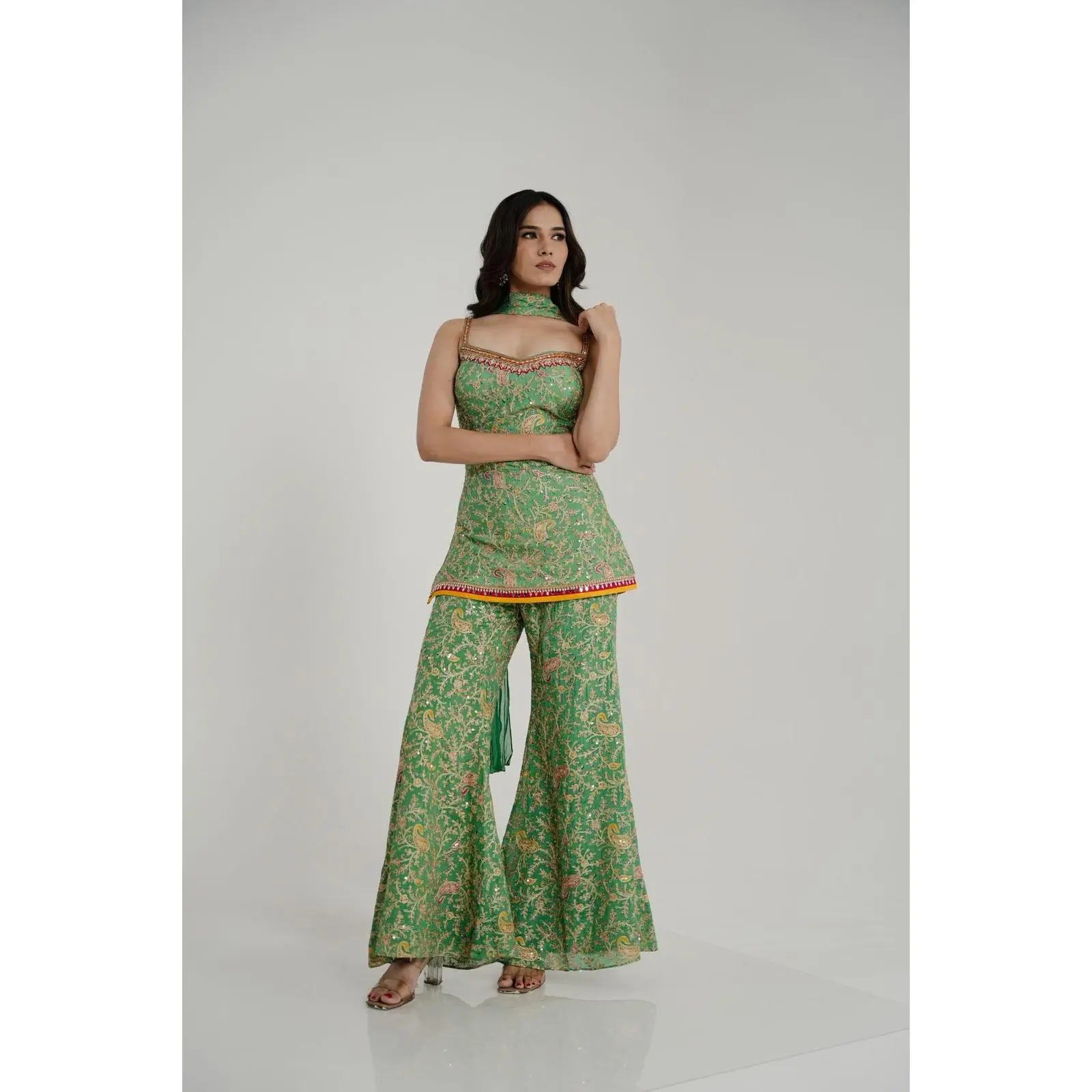 Indo western with palazzo