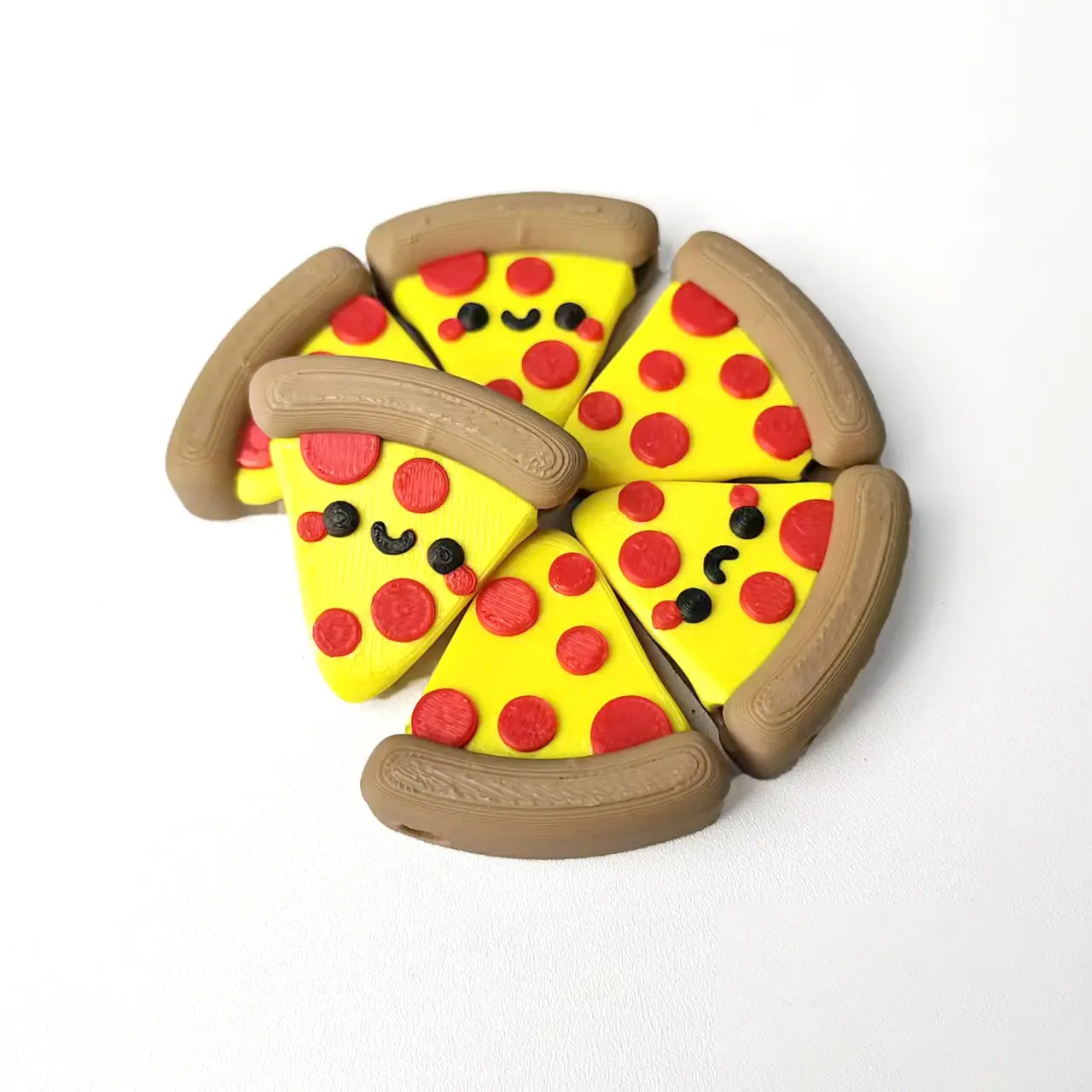 Christmas Simulation 3D Printed Pizza Toy Keychain Pendant Various Cute Backpack Small Pendant Ornaments