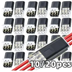 10/20PCS 3-Pin Plug Electrical Connector 3-Wire Interchangeable Quick Wire Connector Automotive Wire Cable Ribbon Terminal Connector