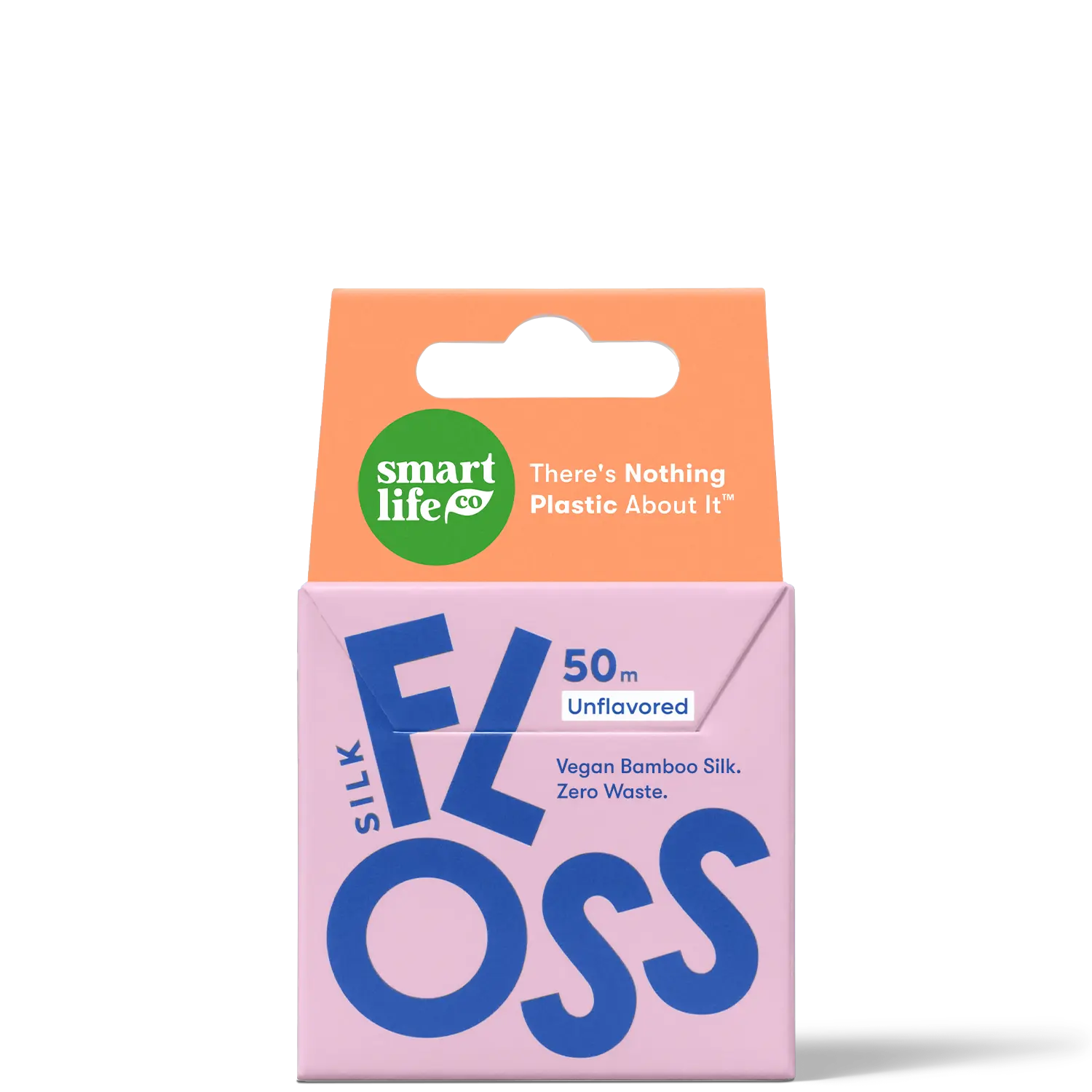 Biodegradable Silk Dental Floss – Vegan Expanding Bamboo Silk Floss for Superior Plaque Removal, Eco-Friendly No Plastic Dispenser Box, Unflavored 50m