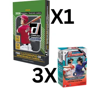 1263 - Baseball, 2026 DONRUSS Baseball Hobby Box (1) + 2026  Bowman Blaster Boxes (3) - NEW RELEASE, Chase NEW Baseball Downtown Duals!