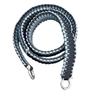 GRAY AND BLACK PARACORD STRAP