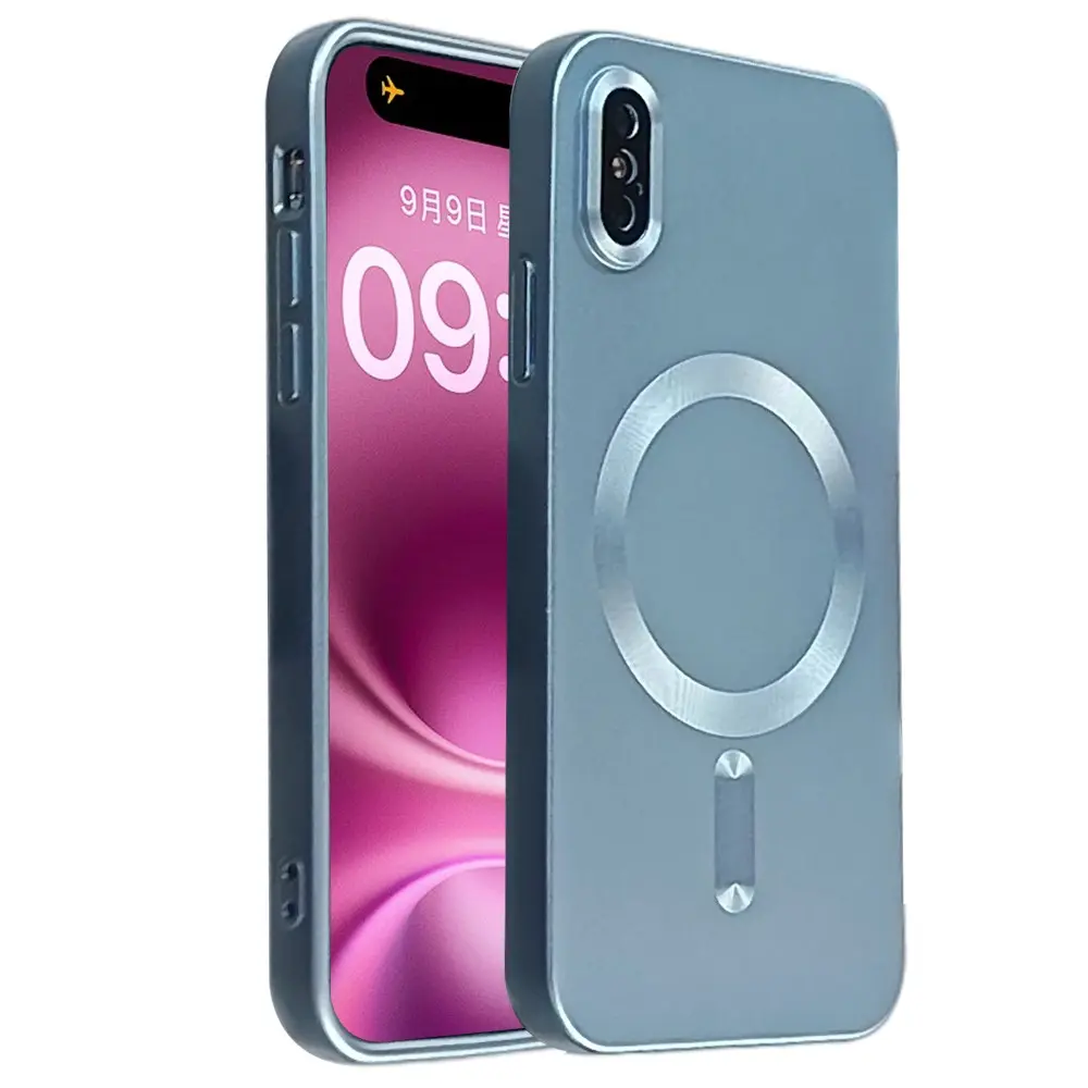 Luxury Magnetic Wireless Charge Phone Case For iPhone X XS XR XS Max 7 8 SE2 SE3 7Plus 8Plus Soft Magnetic Matte Bumper Lens Protection Cover Shockproof Phone Cover Magsafe Shockproof Cover