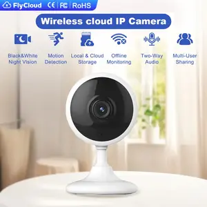 [Flycloud 702] Home Security Camera 3MP Wireless WiFi IP Camera, Night Vision, TF/Cloud Storage, Dual Audio