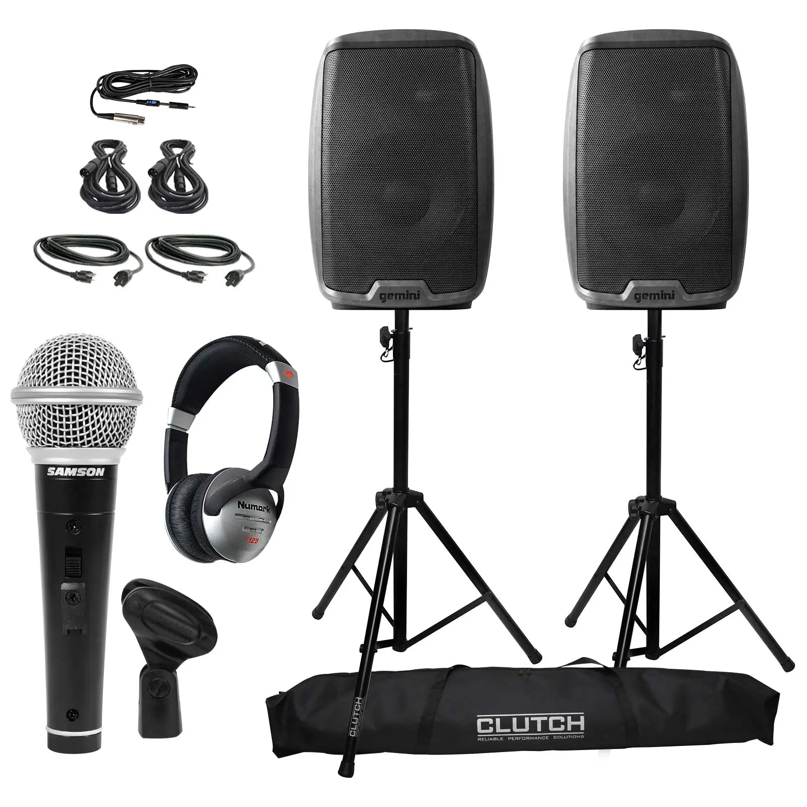 Gemini AS-2115BT 15" Active Speaker Duo Package Plus