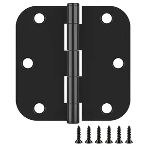 3.5 Inch Door Hinges, Rounded Hinges with 5/8" Radius Corners, Durable and No Squeak Hinges, for Home Interior, Exterior Doors and Commercial Use