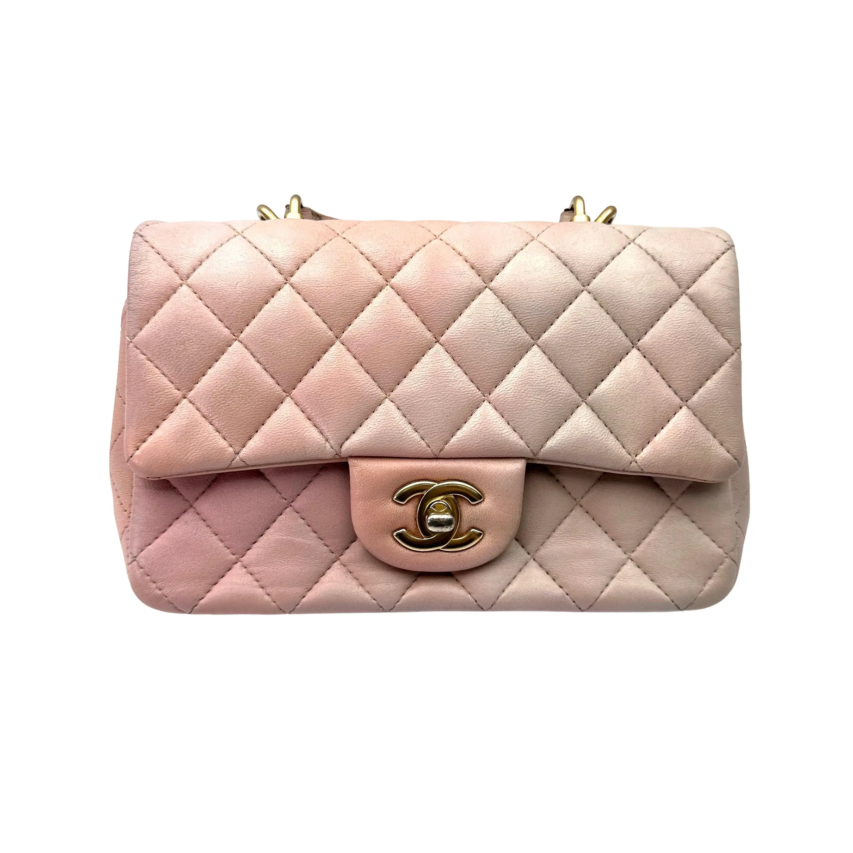 Pre-owned CHANEL Lambskin Shoulder Bags Classic Flap Pink Quilted Leather Top Handle Bag(X6***U5) CC2288