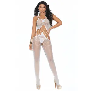 White Petal Net Bodystocking