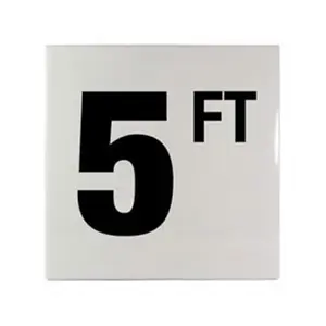212 MAIN Pool Tiles - 6 in. Smooth Ceramic Tiles, 5 FT Length, for Aquatic Fitness Equipment and Swimming Pools