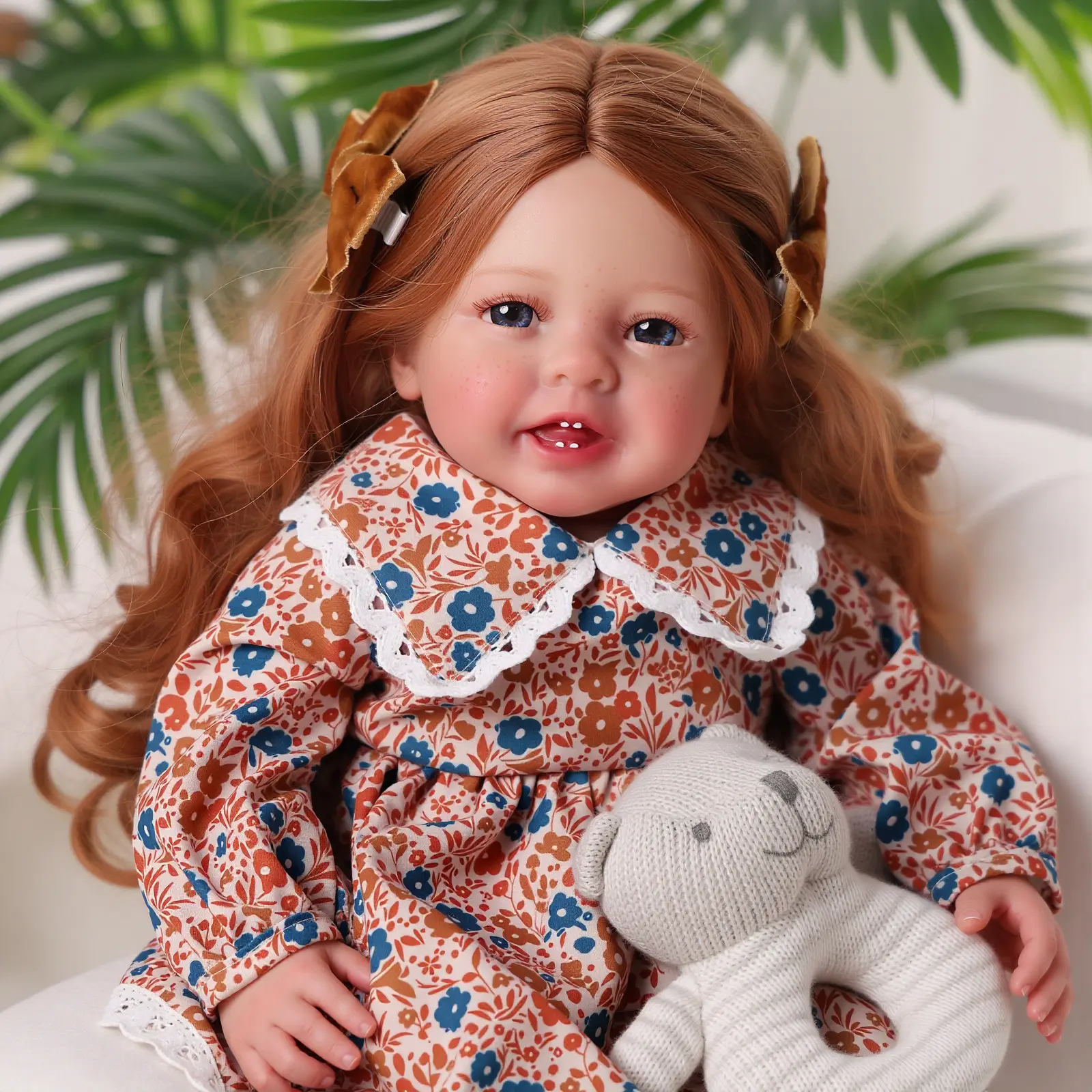 #Summervibes#DealsForYouDays BABESIDE 20" 7-Piece Reborn Doll Set with Cloth Body & Vinyl limbs Includes Gift Box Feeding Accessories for Christmas New Year Birthday Gifts