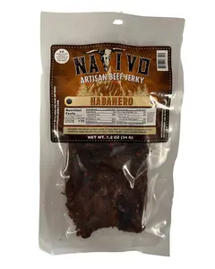 Nativo Artisan Beef Jerky Habanero Flavor - Fiery Hot & Bold Flavor with Real Habanero Peppers - 1.2 Oz Pack