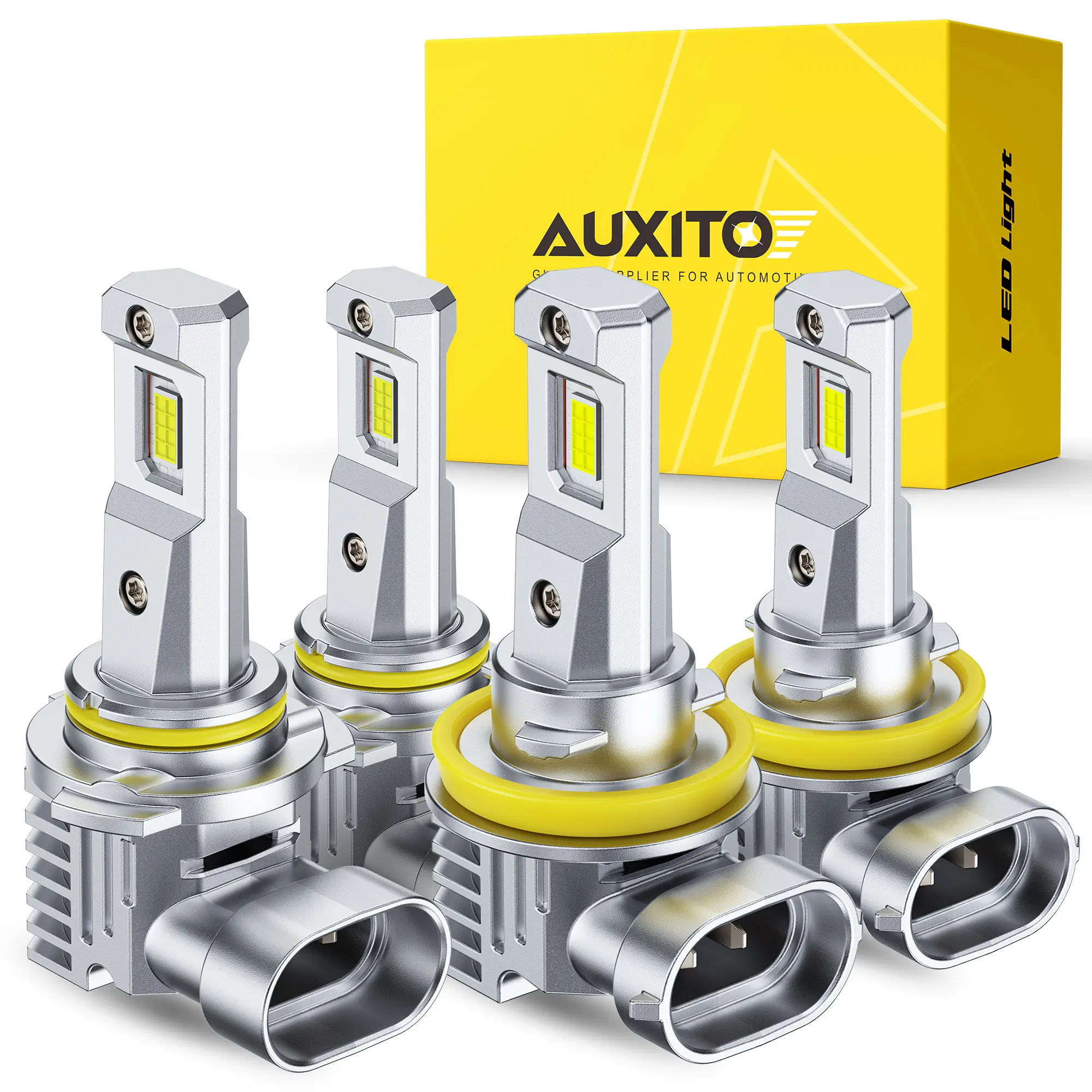 AUXITO 2007-2024 Chevy Silverado1500 2500 LED Headlight Bulbs,9005 High Beam & H11 Low Beam,30000LM 6500K Cool White,60,000Hrs Long Service Life,No error,CANBUS Ready,No Flickering, Plug and Play