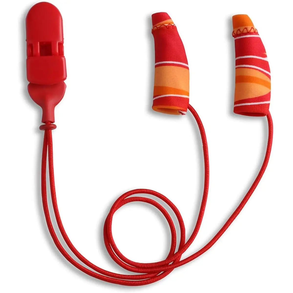 Ear Gear EG-MINICORD-OR 1-1.25 in. Mini Corded Binaural Hearing Aids, Orange & Red