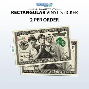 blood in blood out rectangle vinyl sticker