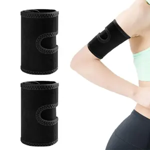 2 PCS Upper Arm Sleeve Comfortable Bicep Tendonitis Brace Compression Sleeve Support Black Upper Arm Tricep & Bicep Support Brace for Men Women Pain Relief Muscle Strains Inflammation