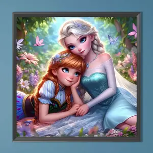 DIY Diamond Arts Colorful Painting Kit, 1 Set Cartoon Pattern Diamond Arts Colorful Painting without Frame, Wall Art Decor for Home