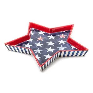 MacKenzie- Childs Royal Star Ceramic Serving Tray