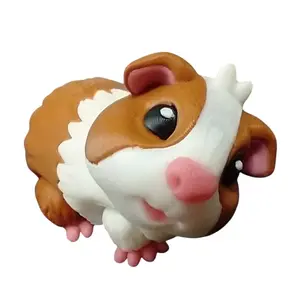 BS 208 Creations Articulated 3D Printed Guinea Pig Figurine - Miniature 3D-Printed, Animal Decorative, Collectible Style, Decorative Ornament, Traditional Home Decor Statue for Home Supplies, Animal Decorative Figurines