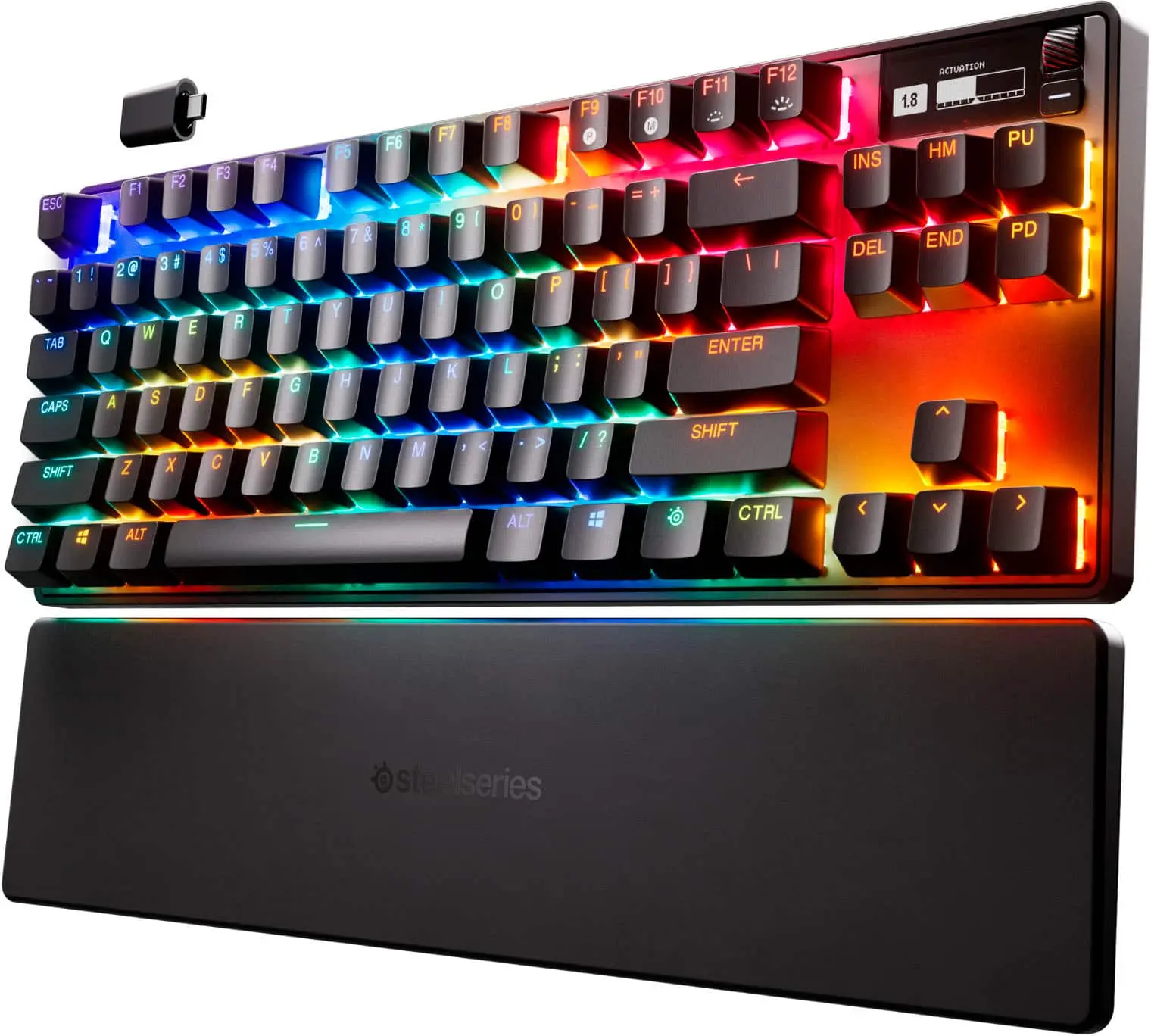 SteelSeries - Apex Pro TKL V2 Wireless Mechanical OmniPoint Adjustable HyperMagnetic Gaming Keyboard with Rapid Tap - Black