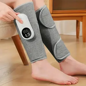 Wireless electric leg massager, air compression combined with heat compress, is suitable for feet, legs, thighs and knees. It is an ideal gift for Christmas, Mother's Day and Father's Day. Portable rechargeable calf massager, relaxing the muscles of feet