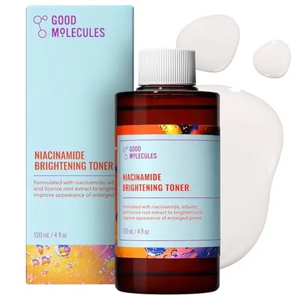 Good Molecules Niacinamide Brightening Toner - Toner for Face with Niacinamide and Arbutin for Skin Tone Balancing - Minimizes the Look of Pores, Facial Skin Care