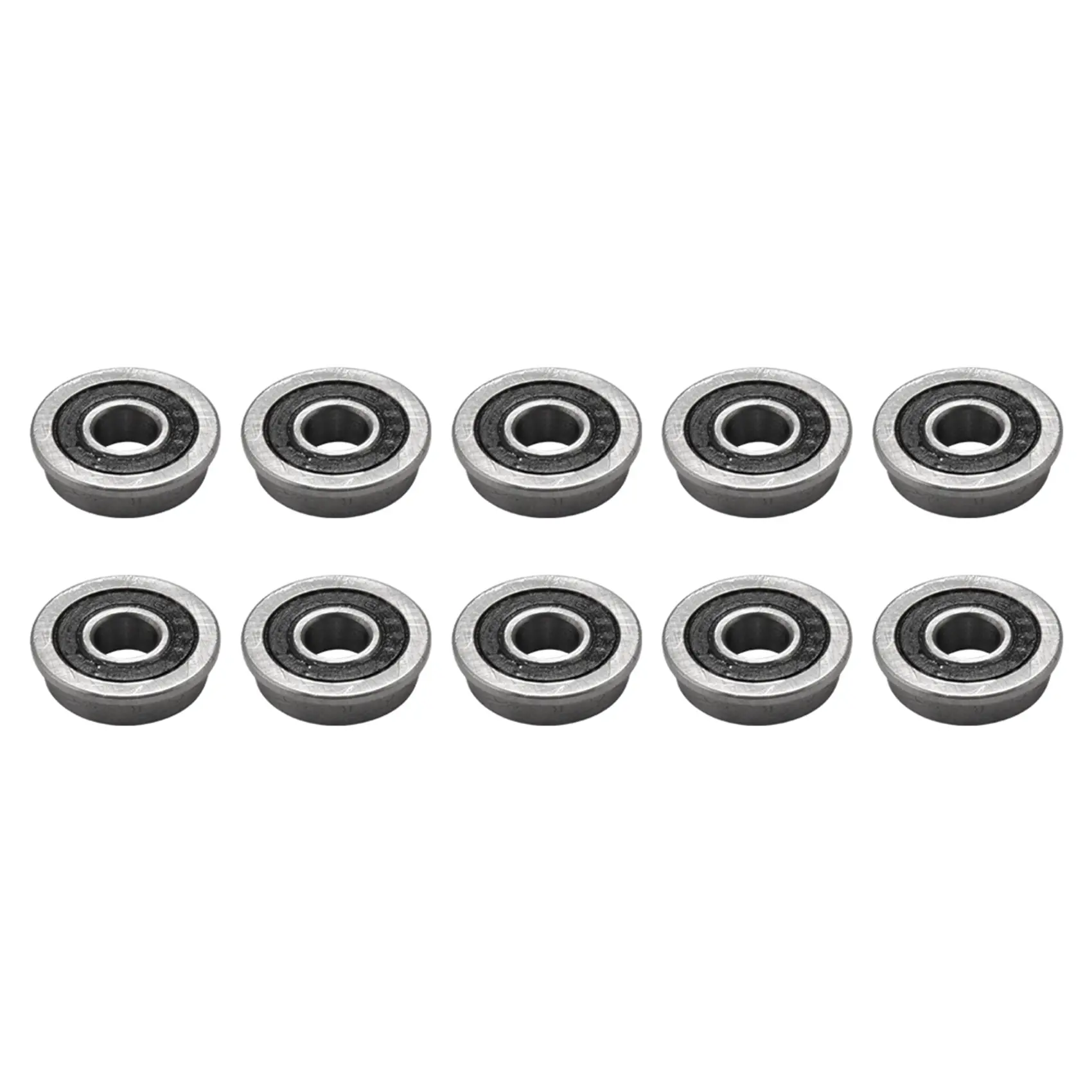10Pcs Pre-Lubed Rubber-Sealed Flanged Miniature Deep Groove Ball Bearings, Bearing Type F695-2RS, 5X13X4mm, Compatible with VORON Mobius 2/3 3D Printers, Automotive & Motorcycle Interior Decoration Accessories, Mounting, 4 Mm Height