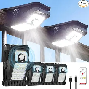Solar Motion Sensor Lights Outdoor, Clip on Solar Lights Outdoor Waterproof, High Bright Solar Powered Security Lights for Outside Fence Chain Link Camping
